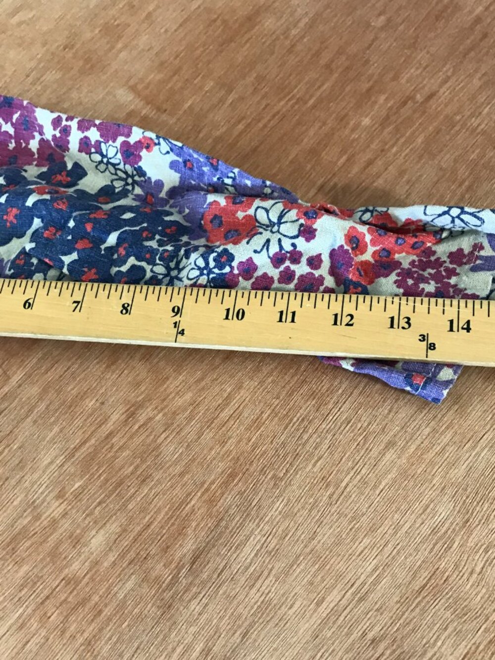 Cut Loose 100% Linen Top Women L Purple Floral Button Up Long Sleeve Collared - Picture 8 of 12
